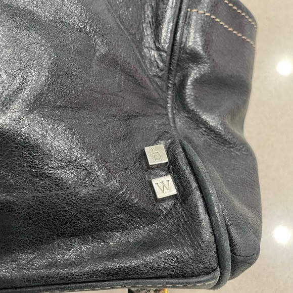 Helen Welsh genuine Leather shoulder handbag black - Picture 5 of 9